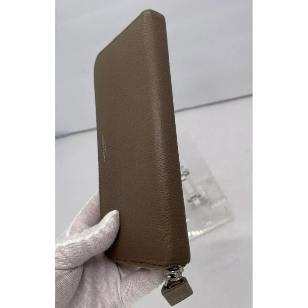 Saint Laurent Brown Leather Long Wallet – Authentic YSL Made in Italy/67 - Picture 6 of 10